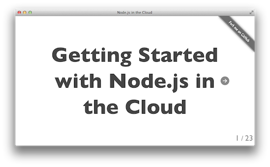 Node.js cloud presentation