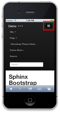 Mobile Phone Navbar